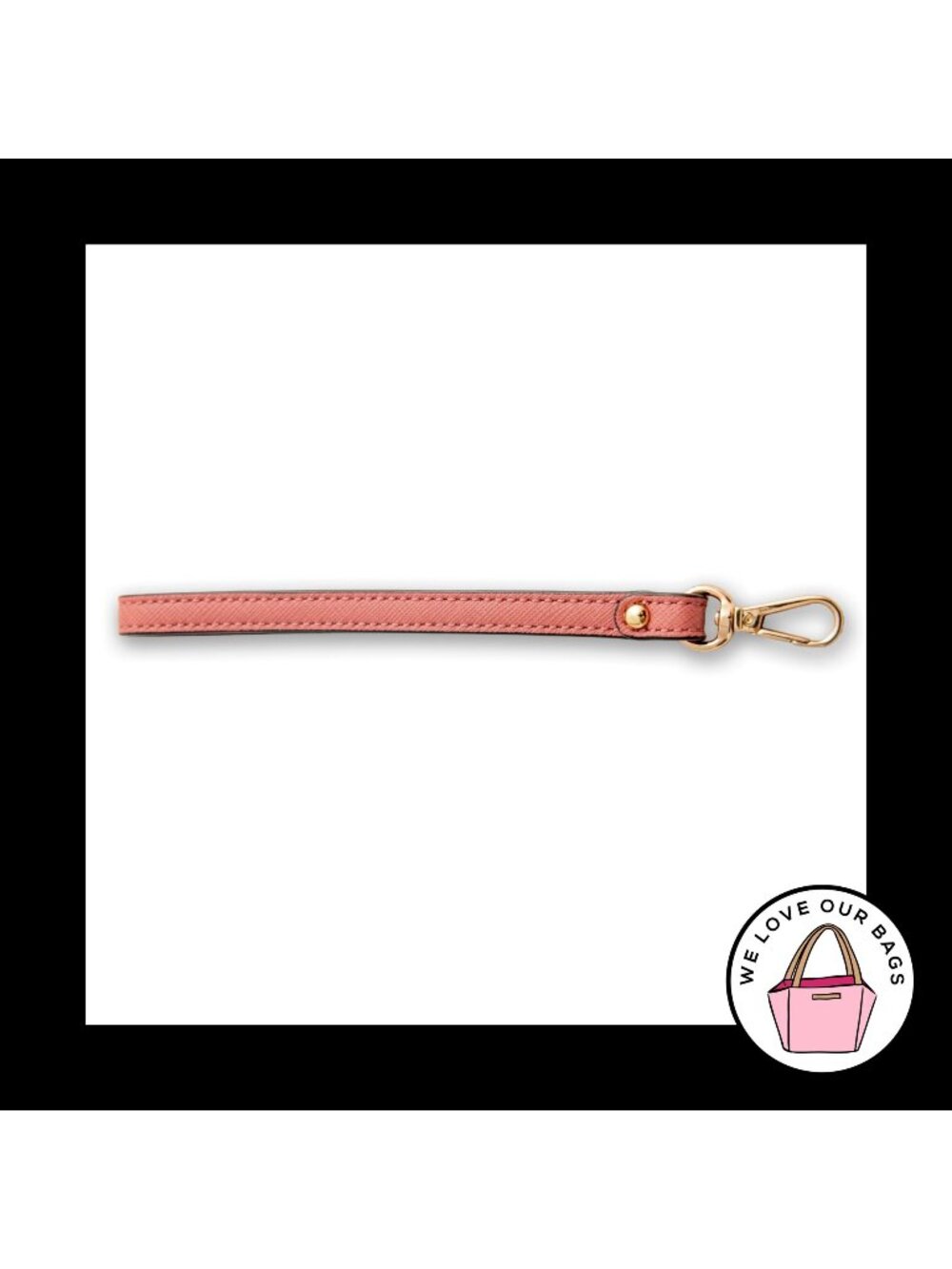 MICHAEL KORS WRISTLET STRAP Replacement Pink Crossgrain Leather Gold Clasp